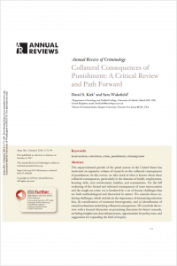 Collateral Consequences of Punishment - A Critical Review and Path Forward Cover