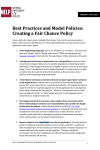 Best Practices and Model Policies: Creating a Fair Chance Policy cover image
