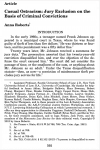 Casual Ostracism: Jury Exclusion on the Basis of Criminal Conviction article cover