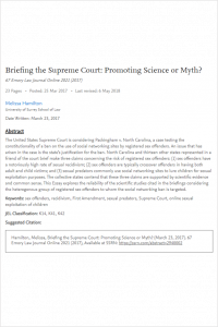 Briefing the Supreme Court: Promoting Science or Myth?