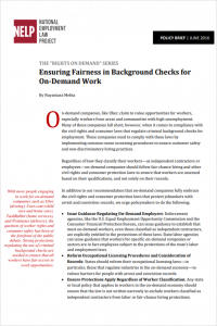 Ensuring Fairness in Background Checks for On-Demand Work