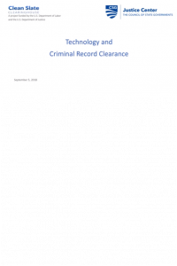 Technology and Criminal Record Clearance Webinar
