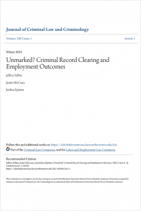 Unmarked? Criminal Record Clearing and Employment Outcomes