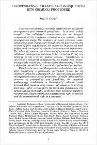 Incorporating Collateral Consequences article cover image