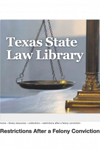 Texas Restrictions After a Felony Conviction landing page