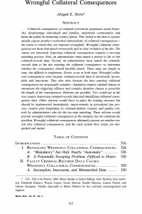 Wrongful Collateral Consequences cover image