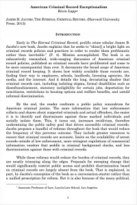 American Criminal Record Exceptionalism article cover image