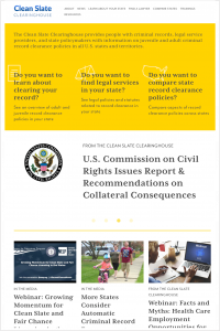Clean Slate Clearinghouse homepage
