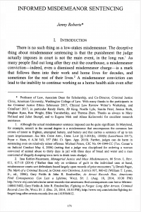 Informed Misdemeanor Sentencing article cover image