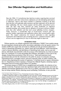 Sex Offender Registration and Notification article cover image
