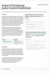 Impact of Employing Justice-Involved Individuals brief cover