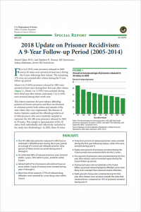2018 Update on Prisoner Recidivism: A 9-Year Follow-up Period (2005-2014) Cover