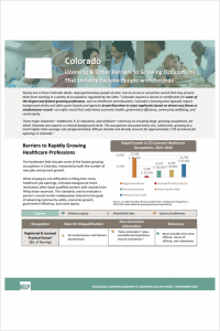 Barriers to Rapidly Growing Professions State Fact Sheets Cover
