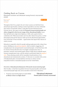 Getting Back on Course - Educational Exclusion and Attainment Among Formerly Incarcerated People Cover