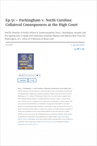 Packingham v. North Carolina - Collateral Consequences at the High Court Cover
