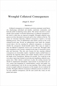 Wrongful Collateral Consequences Cover